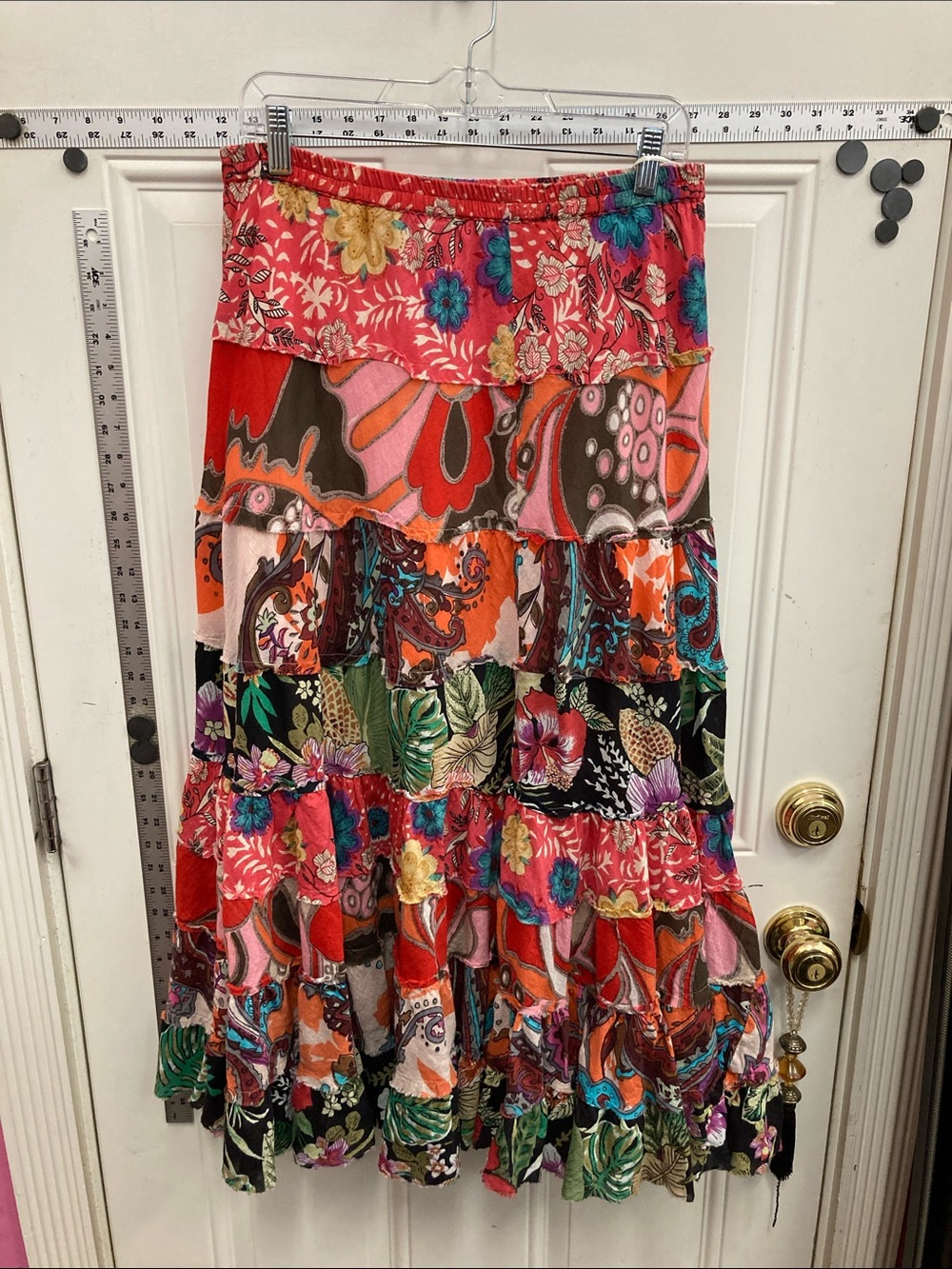 Bohemian Multi-Color Tiered Maxi Skirt
